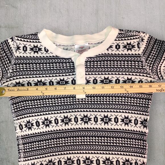 Hanna Andersson Kids US Size 12 Organic Cotton Nordic Fair Isle Henley PJ Set - Picture 4 of 8